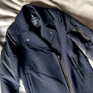 Varsity style trench coat